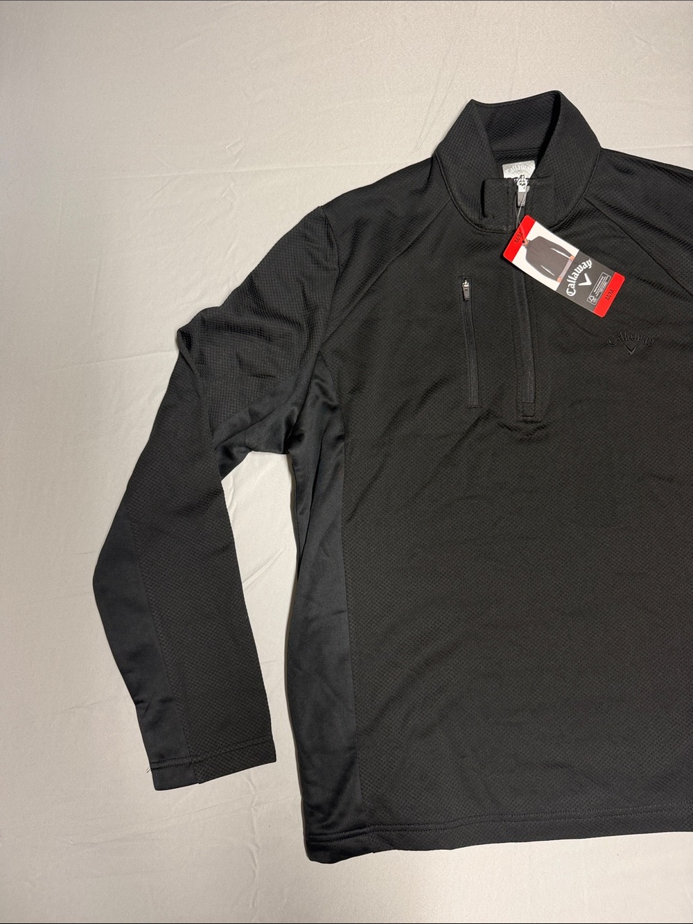Men's Black Quarter-Zip Performance Jacket - Callaway NWT - Picture 3 of 10